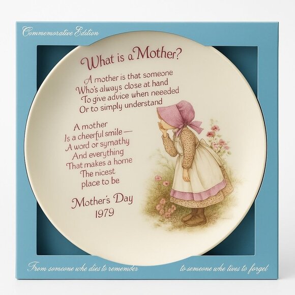VINTAGE Holly Hobbie Mothers Day 1979 Commemorative Edition Decorative Plate - Picture 3 of 4